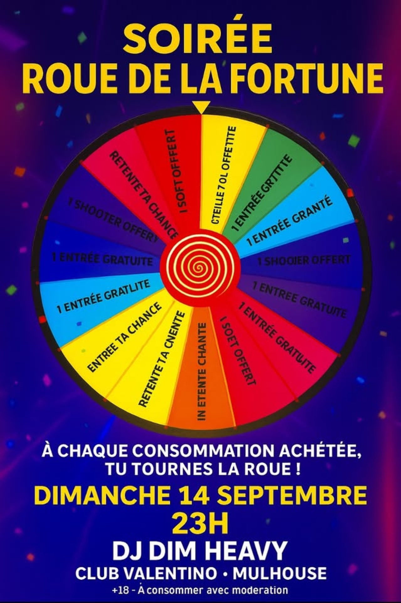 Image de l'évènement Soirée Roue De La Fortune