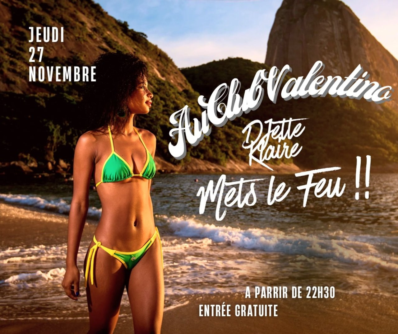 Image de l'évènement Soirée Tropicale Au Club Valentino